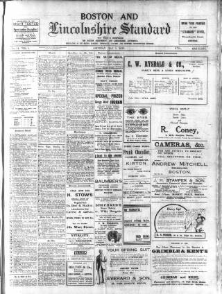 cover page of Lincolnshire Standard and Boston Guardian published on May 3, 1913